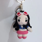 Handmade Crochet Anime Characters Keychain Perfect Gift Doll Key Ring Pendant Kawaii Figure Decoration Gift