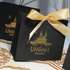 ⭐ 50x Umrah Mubarak Geschenkboxen | Gastgeschenke Verpackung für Datteln & Süßes | Papierbox