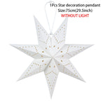 Hollow Star Hanging Pendant Light Eid Mubarak Ramadan Kareem Decoration 2024 paper Lantern Islamic Muslim Party Supplies wedding