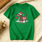 ⭐ Dackel T-Shirt Weihnachten | 100% Baumwolle | Lustiges Dachshund Motiv | Damen & Herren