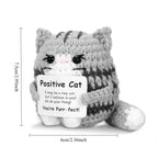 ⭐ Emotional Support Cat | Handgehäkelte Katze Lustig | Mutmacher Geschenk | Deko