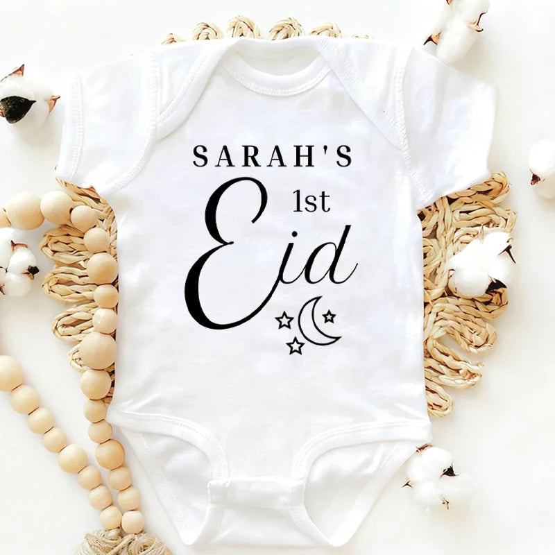 ⭐Personalisierter Baby Body "Mein Erstes Eid" | Wunschname Aufdruck | Islamisches Geschenk zur Geburt