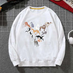 ⭐ Greyhound Hoodie Damen | Crazy Greyhound Lady | Harajuku Streetwear Pullover