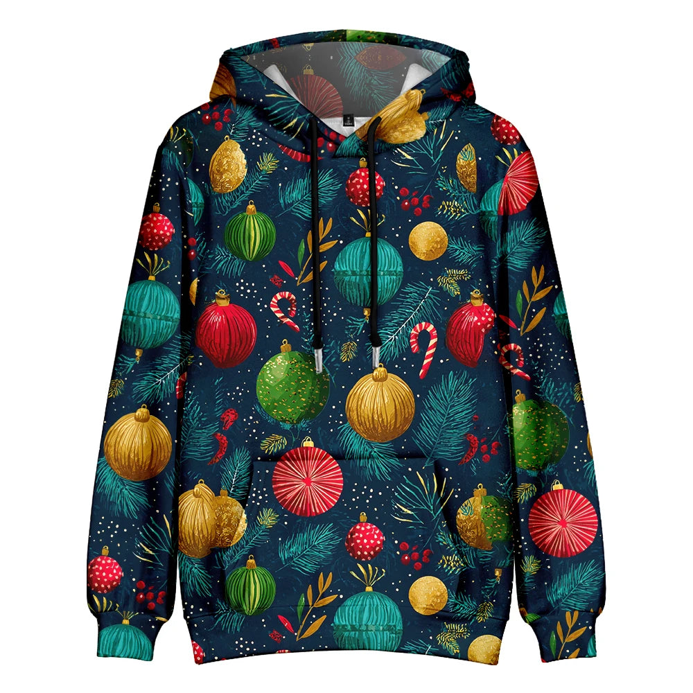 ⭐ Ugly Christmas Hoodie Damen & Herren | 3D Druck Weihnachtspullover | Lustig & Bunt