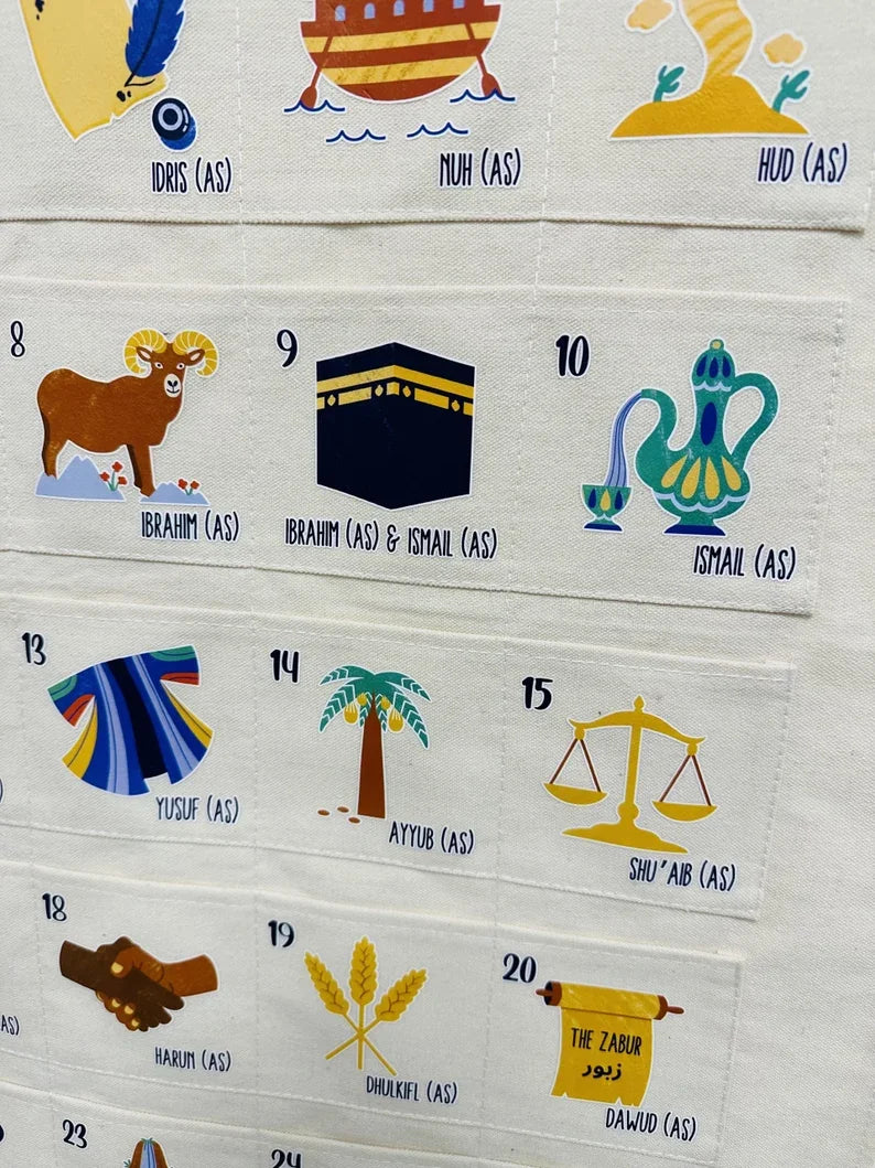 ⭐Personalisierter Ramadan Kalender | 30 Tage Countdown Wandbehang | Islamisches Kinder Geschenk