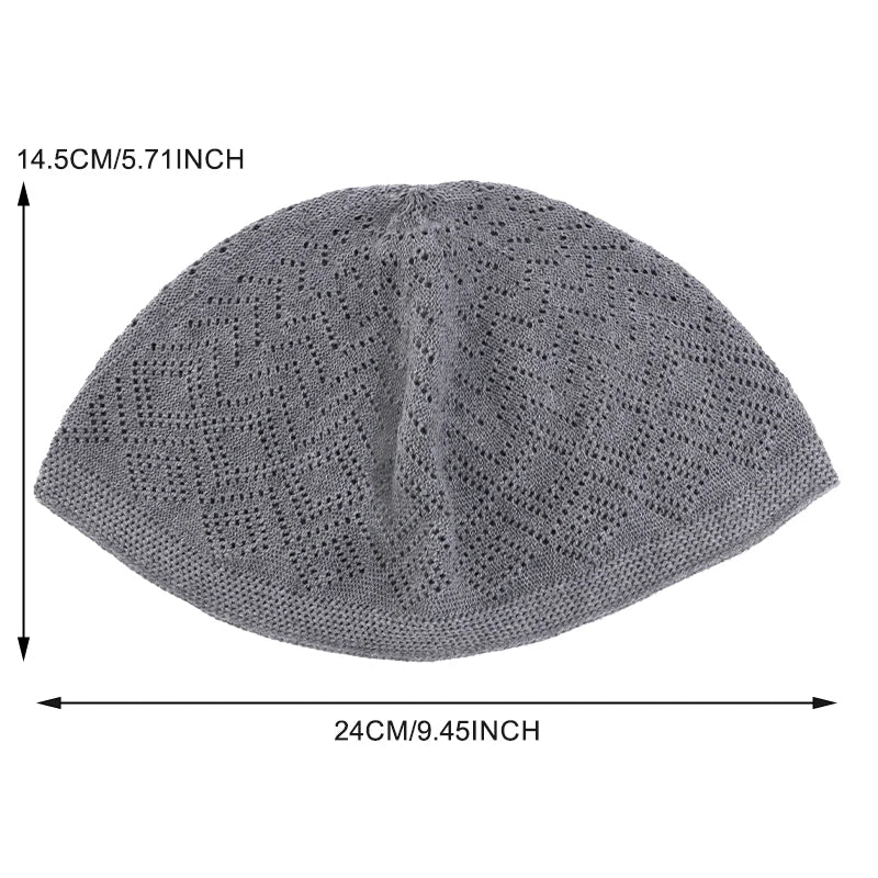 ⭐Strick Gebetsmütze Herren | Unisex Beanie Häkeloptik | Islamische Kopfbedeckung Kufi
