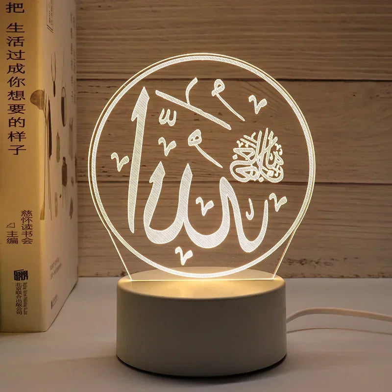⭐3D LED Nachtlicht Ramadan | Acryl Deko Lampe | USB Stimmungslicht Eid