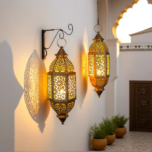 ⭐Marokkanische Eisen Laterne | Vintage Windlicht Hängend | Ramadan & Garten Deko