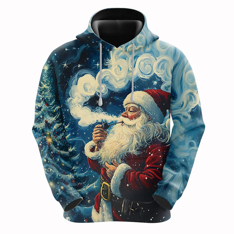 ⭐ 3D Santa Hoodie Familie | Weihnachtsmann Pullover für Kinder & Erwachsene | XS-6XL