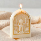DIY Eid Mubarak Ramadan Star Moon Series Silicone Mold Handmade Aroma Cylinder Candle Molds Islam Muslim Building Ramadan Mould