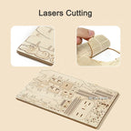 URY DIY 3D Wooden Puzzle Retro Style Sailboat Shipping Model Kits Toys Handmade Set Home Desktop Decoration Christmas Gifts