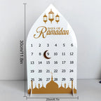 Ramadan Advent Countdown Calendar Acrylic Ramadan Decorations for Home Eid Mubarak Table Decor 30 Days Countdown Calendar