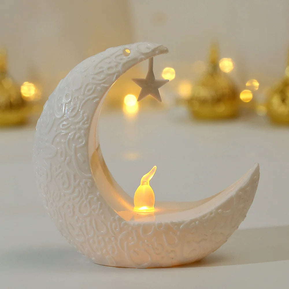 ⭐ Ramadan Deko LED Lampe | Mond & Stern Tischleuchte | Eid Mubarak Geschenk 2026