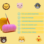 ⭐ Häkelset Bär & Löwe | DIY Amigurumi Kit für Erwachsene | Garn & Nadel | Tiere selber machen