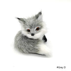 ⭐ Realistische Tierfigur Deko | Katze Fuchs Eule Hase mit Fell | Simulation Modell | Deko