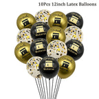 ⭐ 10x Umrah Mubarak Luftballons | Schwarz Gold Deko Set | Latexballons Islamische Party