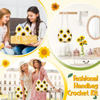 ⭐ DIY Häkelset Tasche | Schultertasche Anfänger | Sonnenblume & Checkerboard | Komplettset