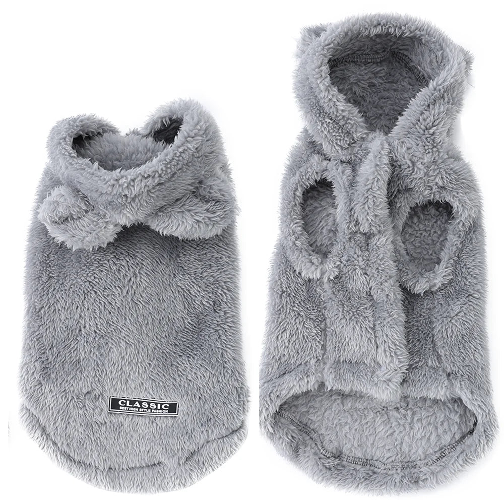 ⭐ Haustier Fleece Mantel | Warmer Hunde Katzen Hoodie Winter | Hasenohren Design
