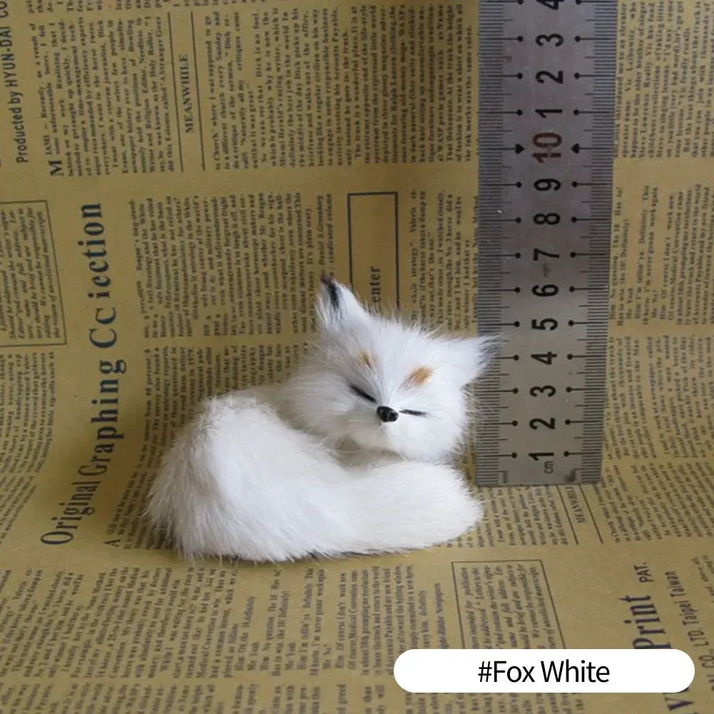 ⭐ Realistische Tierfigur Deko | Katze Fuchs Eule Hase mit Fell | Simulation Modell | Deko