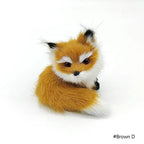 ⭐ Realistische Tierfigur Deko | Katze Fuchs Eule Hase mit Fell | Simulation Modell | Deko