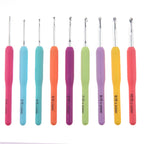 ⭐ Ergonomisches Häkelnadel Set 12-tlg | 2.0-8.0mm | Soft-Griff & Tasche | Profi Kit