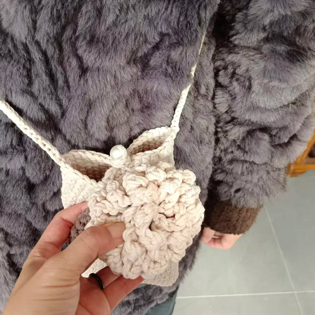 ⭐Handgestrickte Tier Handy-Tasche | Süße Münzbörse | Unikat aus Baumwolle