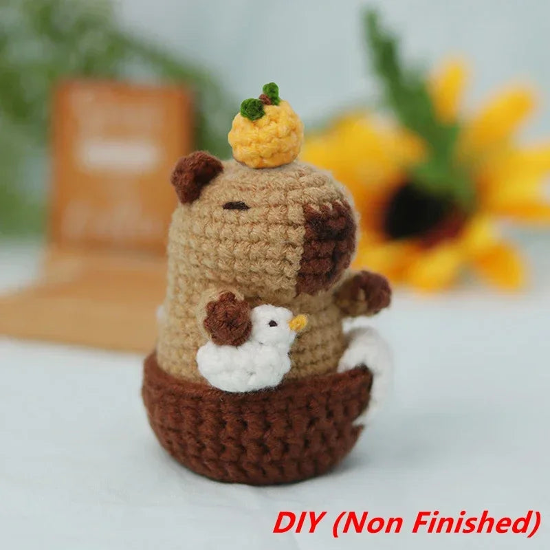 ⭐ DIY Häkelset Capybara | Anfänger Amigurumi Kit | Wasserschwein mit Video & Garn
