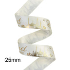 ⭐Satin Geschenkband Eid Mubarak | Goldfolien Aufdruck | Ramadan Deko & Verpackung