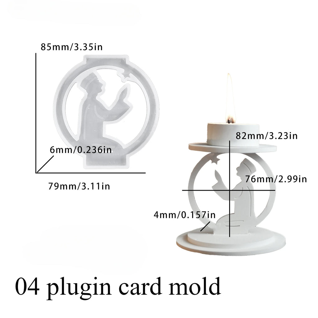 ⭐Silikonform Ramadan Kerzenhalter | Beton & Gips Gießform | Eid Deko DIY