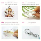 Fashion Islam Muslim Girl Woman Keychains for Accessories Bag Ramadan Eid Mubarak Hijab Keyrings Jewelry Fans Feminism Gifts