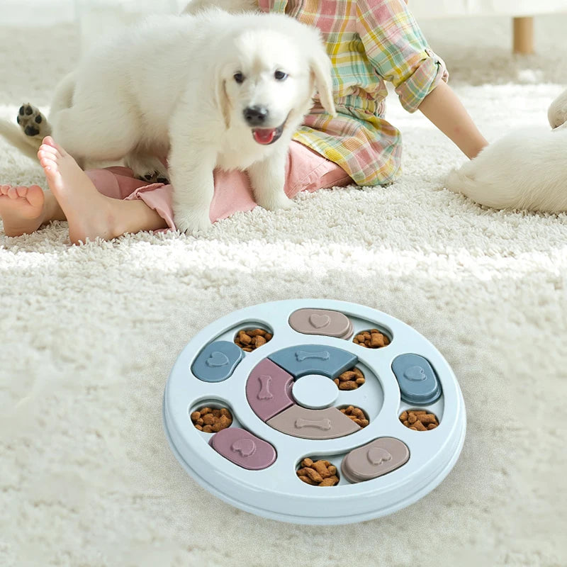 Interactive Slow Feeder Toy for Dogs – Educational Puzzle Food Bowl