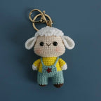 Cute Monkey Dragon Bag Knitting Yarn Keychain Pendant Cartoon Doll Decoration Couple Gift Knit Crochet Supplies
