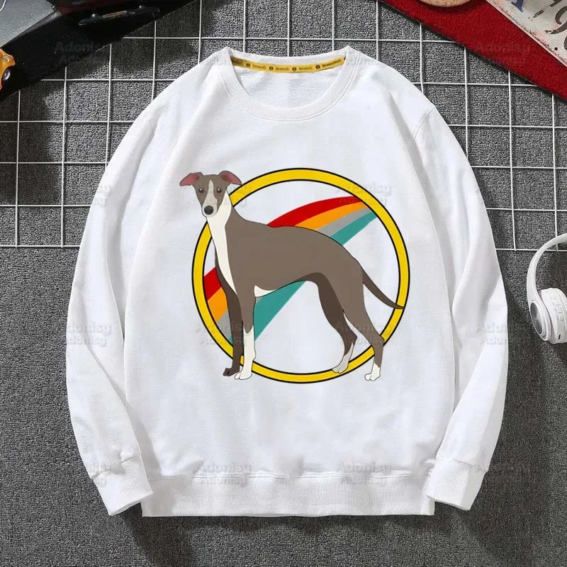 ⭐ Greyhound Hoodie Damen | Crazy Greyhound Lady | Harajuku Streetwear Pullover