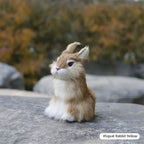 ⭐ Realistische Tierfigur Deko | Katze Fuchs Eule Hase mit Fell | Simulation Modell | Deko