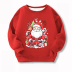⭐ Santa Claus Langarm Shirt | Weihnachtsmann Kostüm Oberteil | Unisex Rot | S-XXL