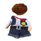 ⭐ Haustier Hund Katze Kostüm | Cowboy Jeans Hoodie | Halloween Jumpsuit Welpen