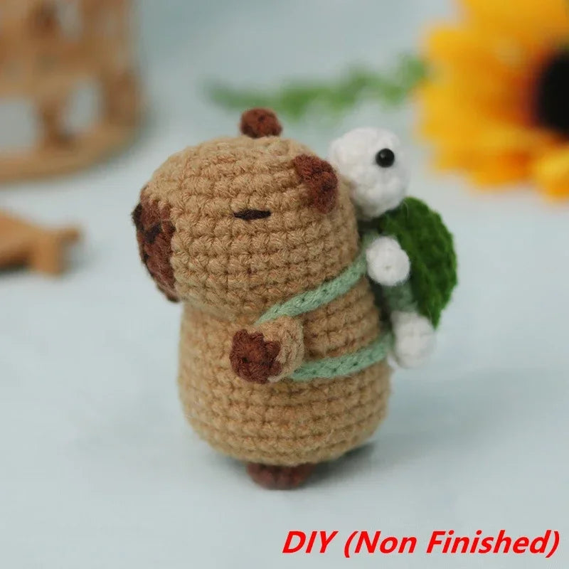 ⭐ DIY Häkelset Capybara | Anfänger Amigurumi Kit | Wasserschwein mit Video & Garn