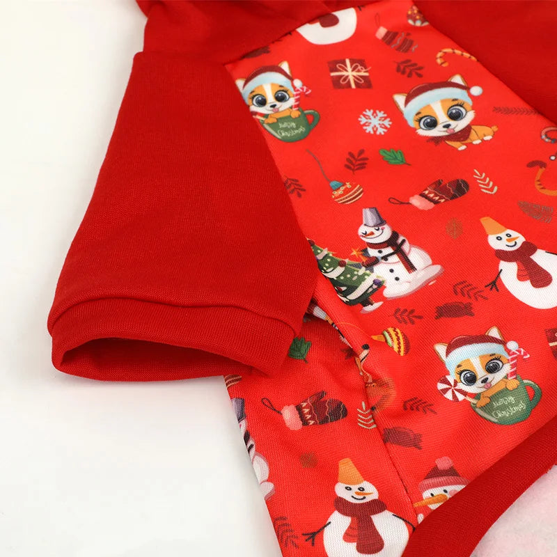 ⭐ Neuer Hunde Hoodie Weihnachten | Warmer Winterpullover mit Kapuze | Festliche Kleidung