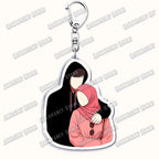 Fashion Islam Muslim Girl Woman Keychains for Accessories Bag Ramadan Eid Mubarak Hijab Keyrings Jewelry Fans Feminism Gifts