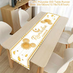 Ramadan Table Runner Eid Mubarak Decoration 2026 for Home Ramadan Kareem Ramadan Mubarak Islamic Muslim Party Eid Al-Fitr Gifts