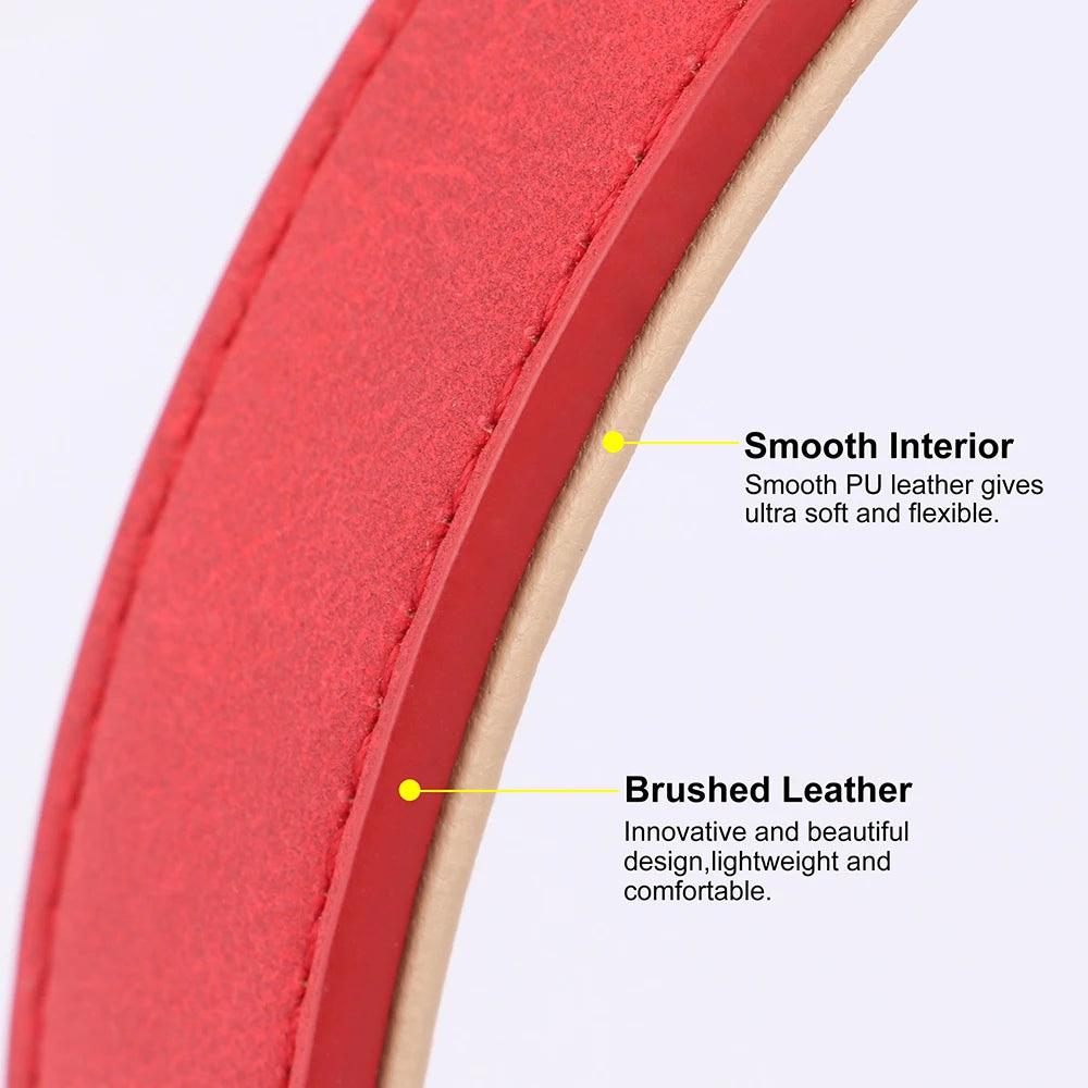 ⭐ PU Leder Hundeleine 120cm | Gepolsterter Griff | Für mittlere & große Hunde | Vegan