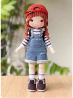 ⭐ Häkelset Puppe DIY | Amigurumi Kit Mädchen | Beweglich mit Draht | Garn & Nadel