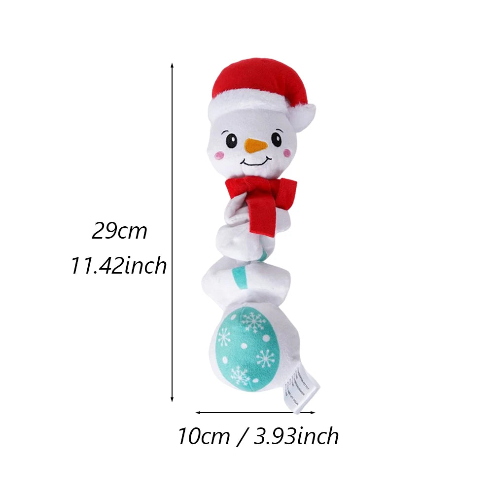 ⭐ Hunde Weihnachts-Plüschtier mit Quietscher | Kuscheltier Rentier Santa | 21-30cm