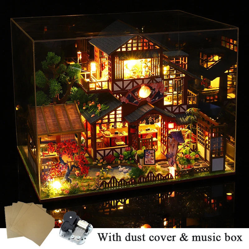 ⭐ DIY Miniatur Haus Bausatz Holz | Asiatischer Teegarten & Puppenhaus | Modellbau 14+ Deko