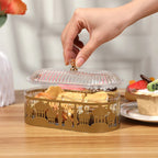 ⭐Ramadan Süßigkeiten Tablett | Eid Dessert Box & Servierschale | Eisen Tischdeko Gold