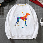 ⭐ Greyhound Hoodie Damen | Crazy Greyhound Lady | Harajuku Streetwear Pullover