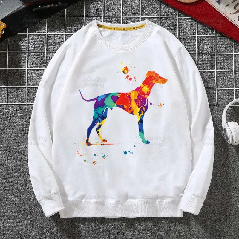 ⭐ Greyhound Hoodie Damen | Crazy Greyhound Lady | Harajuku Streetwear Pullover