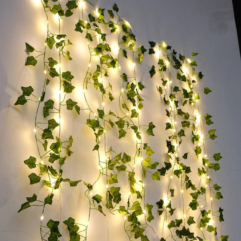 LED String Lights 2M/5M/10M Maple Leaf Wedding Garland Christmas Fairy Light for Home Bedroom Wall Patio Ramadan Decoration 2025