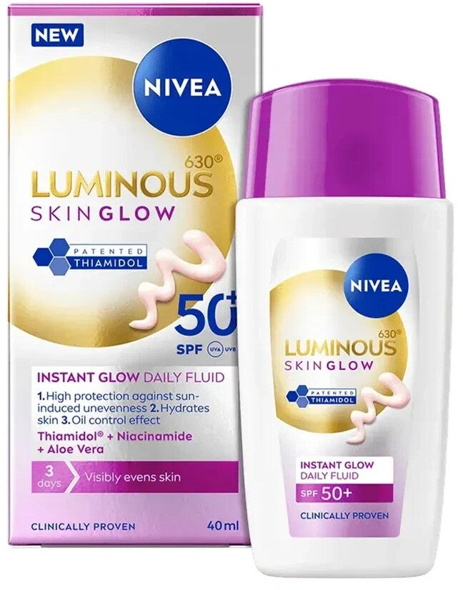 NIVEA LUMINOUS630 Skin Glow Instant Glow Daily Fluid – 40 ml ✨