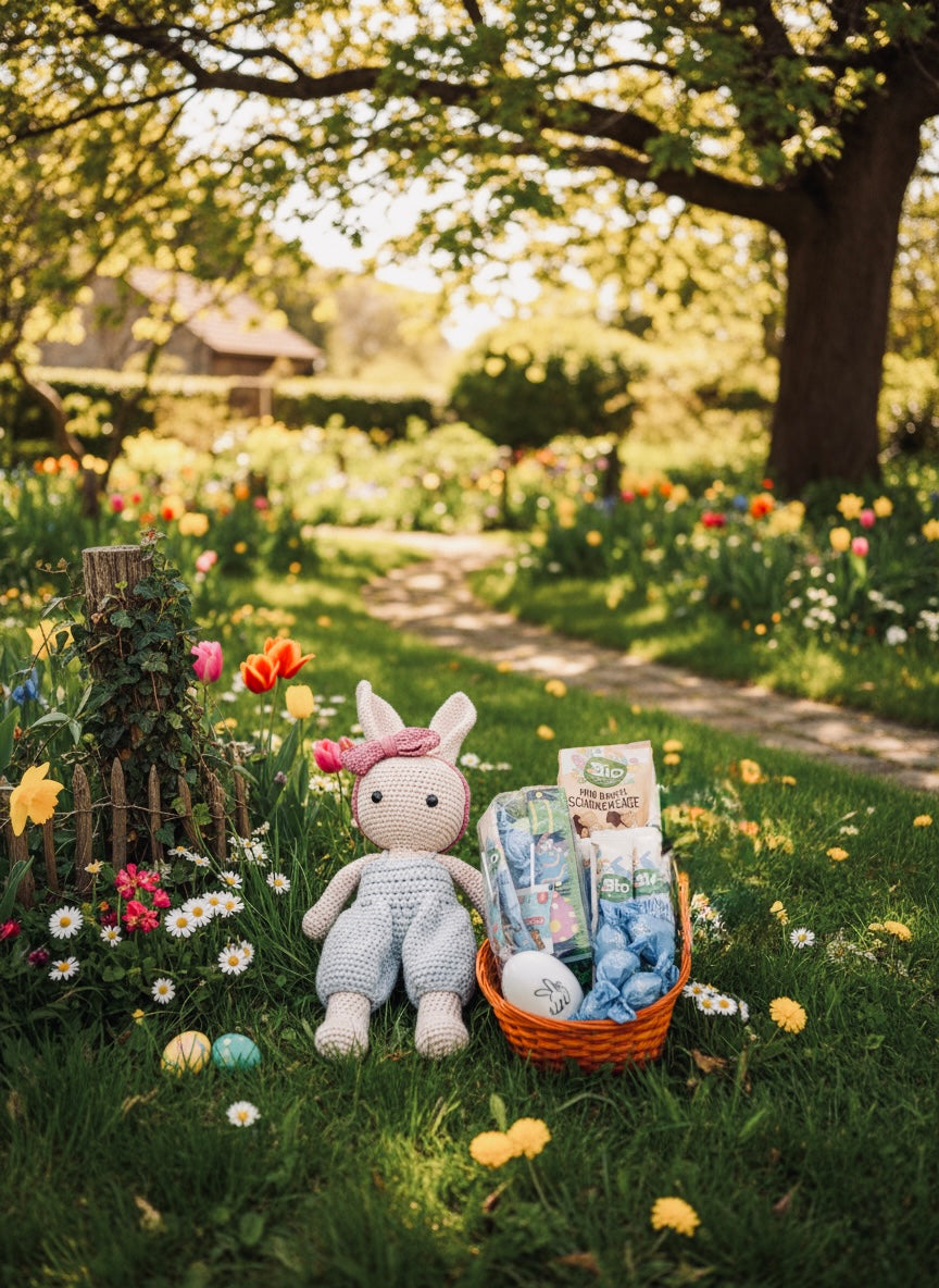 🧶 Handgefertigter gehäkelter Hase🐰